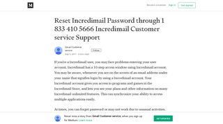Reset Incredimail Password through Incredimail Customer service ...