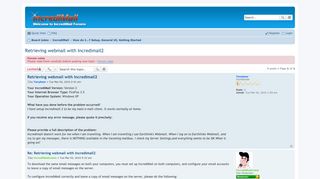 Retrieving webmail with Incredimail2 - IncrediMail Forum