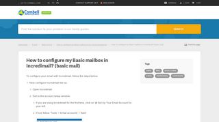 How to configure my Basic mailbox in Incredimail? (basic mail ...