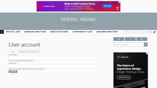 User account | Design Indaba