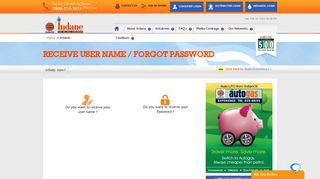 Forgot password? - Indane Online : Online Gas Booking and Services
