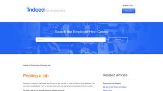 Posting a job – Indeed for Employers