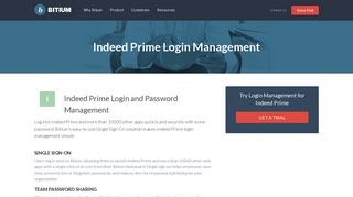 Indeed Prime Login Management - Team Password Manager - Bitium