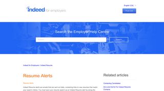 Resume Alerts – Indeed for Employers