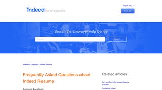 Frequently Asked Questions about Indeed Resume – Indeed for ...