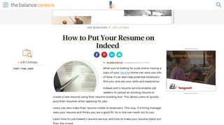 How to Upload a Resume to Indeed - The Balance Careers