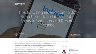 Tips for Using Indeed.com to Job Search: Guide to Indeed Jobs ...