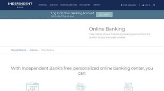 Personal Online Banking | Independent Bank