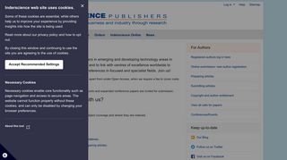 For Authors - Inderscience Publishers - linking academia, business ...