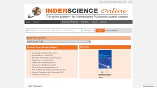 Inderscience Online