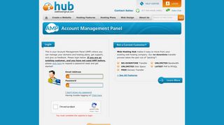 AMP login page - Web Hosting Hub