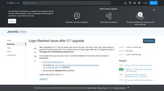 joomla 3.7 - Login Redirect Issue after 3.7 upgrade - Joomla Stack ...