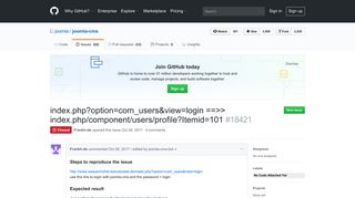 index.php?option=com_users&view=login ==>> index.php ... - GitHub
