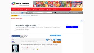 Indian Forum Login | 186165 | Suggestions / Comments Forum
