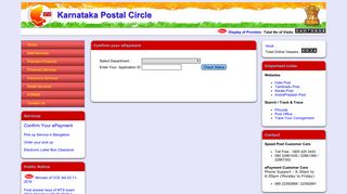 Confirm Your ePayment - Karnataka Postal Circle