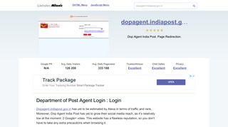 Dopagent.indiapost.gov.in website. Department of Post Agent Login ...
