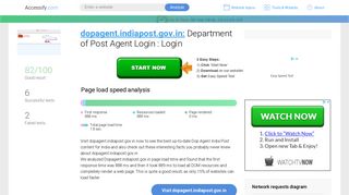 Access dopagent.indiapost.gov.in. Department of Post Agent Login ...