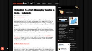 Unlimited free SMS Messaging Service in India - Indyrocks
