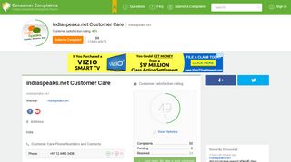 indiaspeaks.net Customer Care, Complaints and Reviews