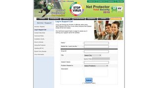 Log In Support Call - If you have any trouble or ... - India AntiVirus