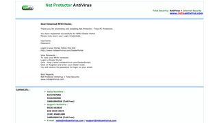 NPAV Reply - Net Protector AntiVirus