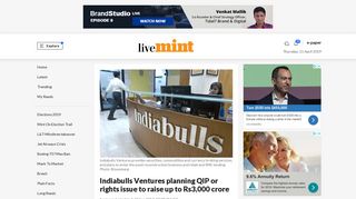 Indiabulls Ventures planning QIP or rights issue to raise up to Rs3 ...
