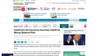 IndiaFirst Life Insurance launches IndiaFirst Money Balance Plan ...