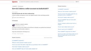 How to delete a seller account on IndiaMART - Quora