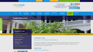 Student Resources - Indian Academy - Indian Academy Degree College