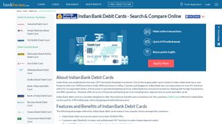 Indian Bank Debit Card - Compare Online for Best Debit Cards