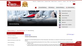 Online Banking | Internet Banking Services ... - South Indian Bank