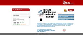 South Indian Bank -Log in to Internet Banking