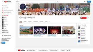 Indian High School Dubai - YouTube