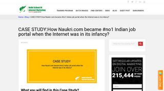 CASE STUDY:How Naukri.com became #no1 Indian job portal when ...