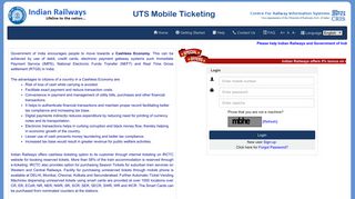 UTS Mobile Ticketing - Indian Railways