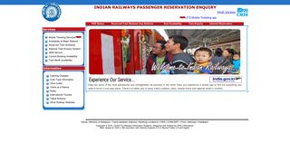 Welcome to Indian Railway Passenger reservation Enquiry