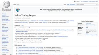 Indian Trading League - Wikipedia
