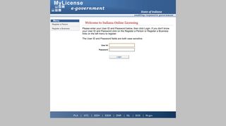 Indiana Online Licensing - IN.gov