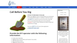 Call Before You Dig (811) – Indiana Utilities Corporation