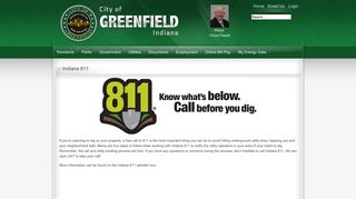 Indiana 811 - City of Greenfield, Indiana