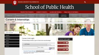 Career Link Login - IU School of Public Health-Bloomington - Indiana ...
