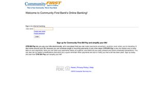 Community First Bank of Indiana - Online Banking - myebanking.net