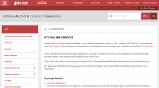 ATC: ATC Online Services - IN.gov