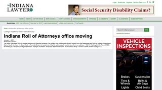 Indiana Roll of Attorneys office moving | Indianapolis Lawyer