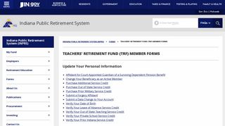 INPRS: Teachers' Retirement Fund (TRF) Member Forms - IN.gov