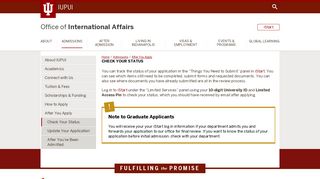 Check Your Status: After You Apply: Admissions: Office of International ...