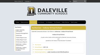 Authorizer - Indiana Virtual School - Daleville Community Schools