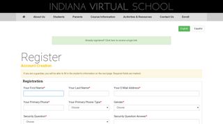 Enroll Now - Indiana Virtual School