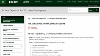 DWD: File a Claim for Unemployment Benefits - IN.gov