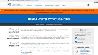 Indiana Unemployment Insurance | Benefits.gov